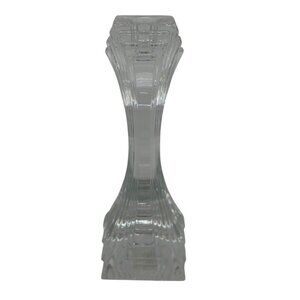 VTG Mikasa City Lights Crystal Taper Candle Holder Czech Art Deco MCM Home Decor